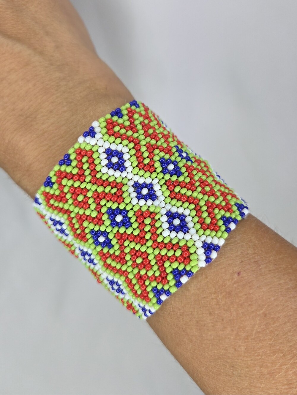 Lucky Brand Multicolor Seed Bead Cuff Bracelet